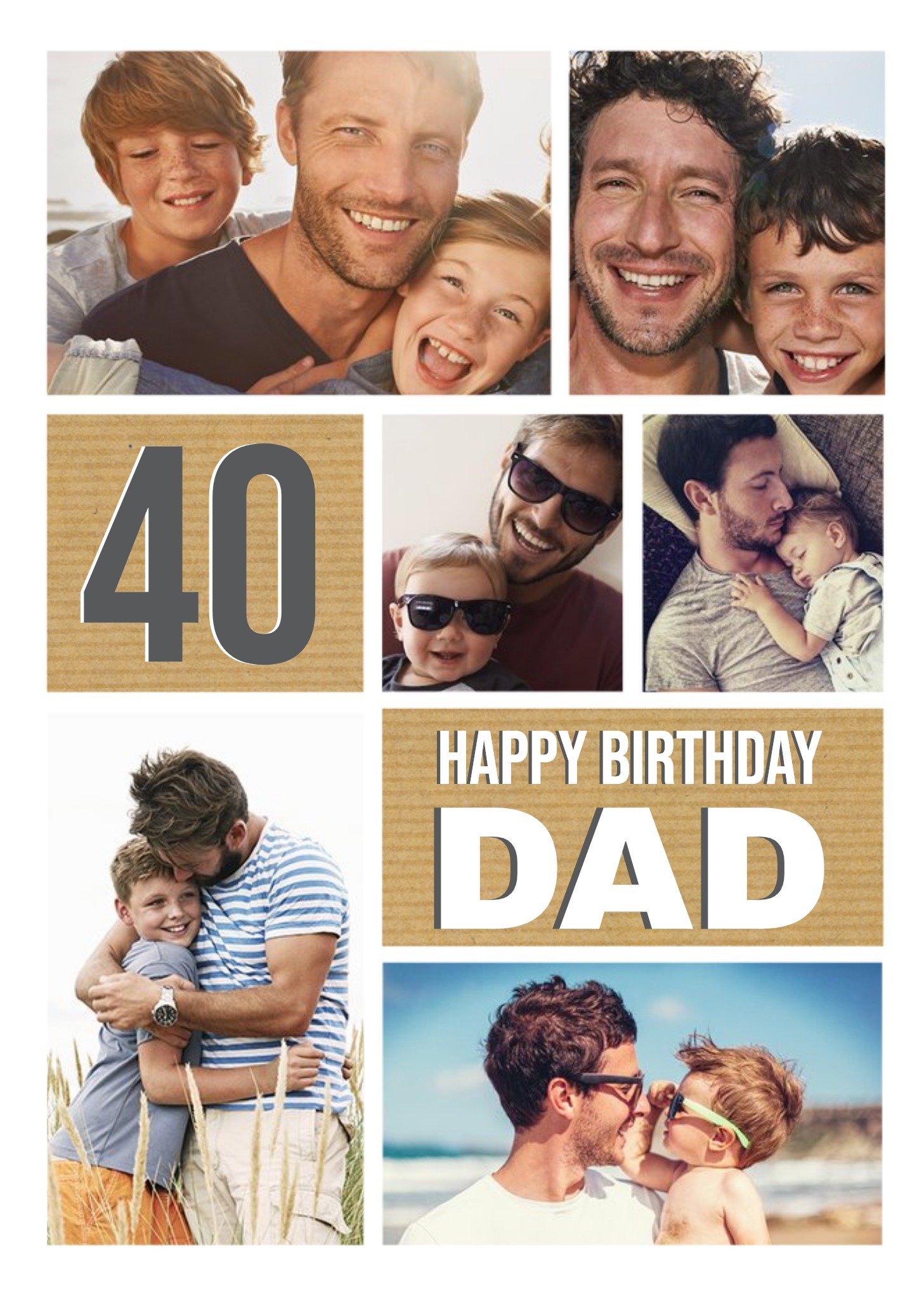 Moonpig Happy 40th Birhday Dad Photo Upload Birthday Card