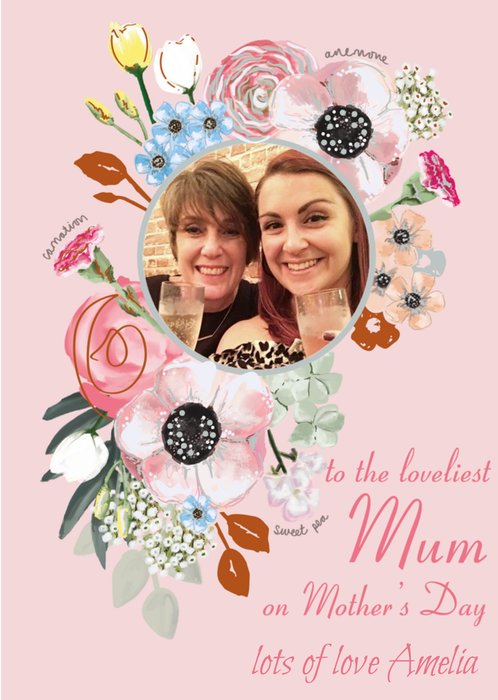 To The Loveliest Mum Photo Mother's Day Card