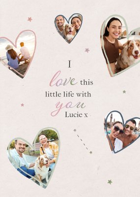 Love This Little Life With You Photo Upload Anniversary Card