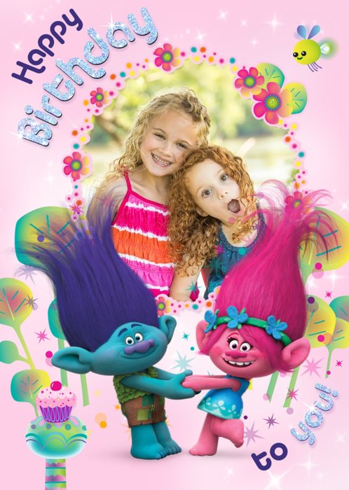 Trolls Photo Birthday Card