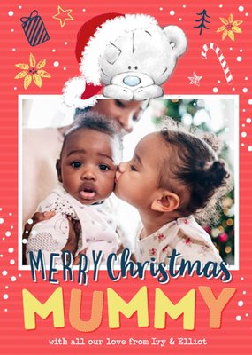 Me To You Tiny Tatty Teddy Merry Christmas Mummy Photo Upload Card