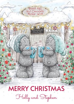 Me To You Tatty Teddy Hot Chocolate Christmas Postcard