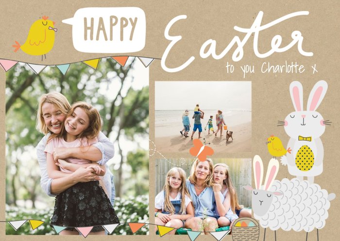 Cute Easter card - Happy Easter - Photo Upload