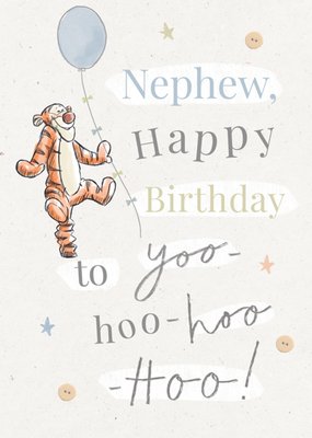 Winnie The Pooh Nephew Birthday Card