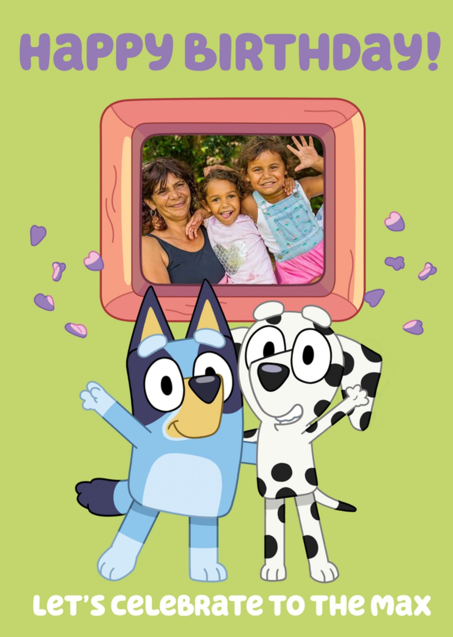 Bluey And Chloe Celebrate To The Max Photo Upload Birthday Card