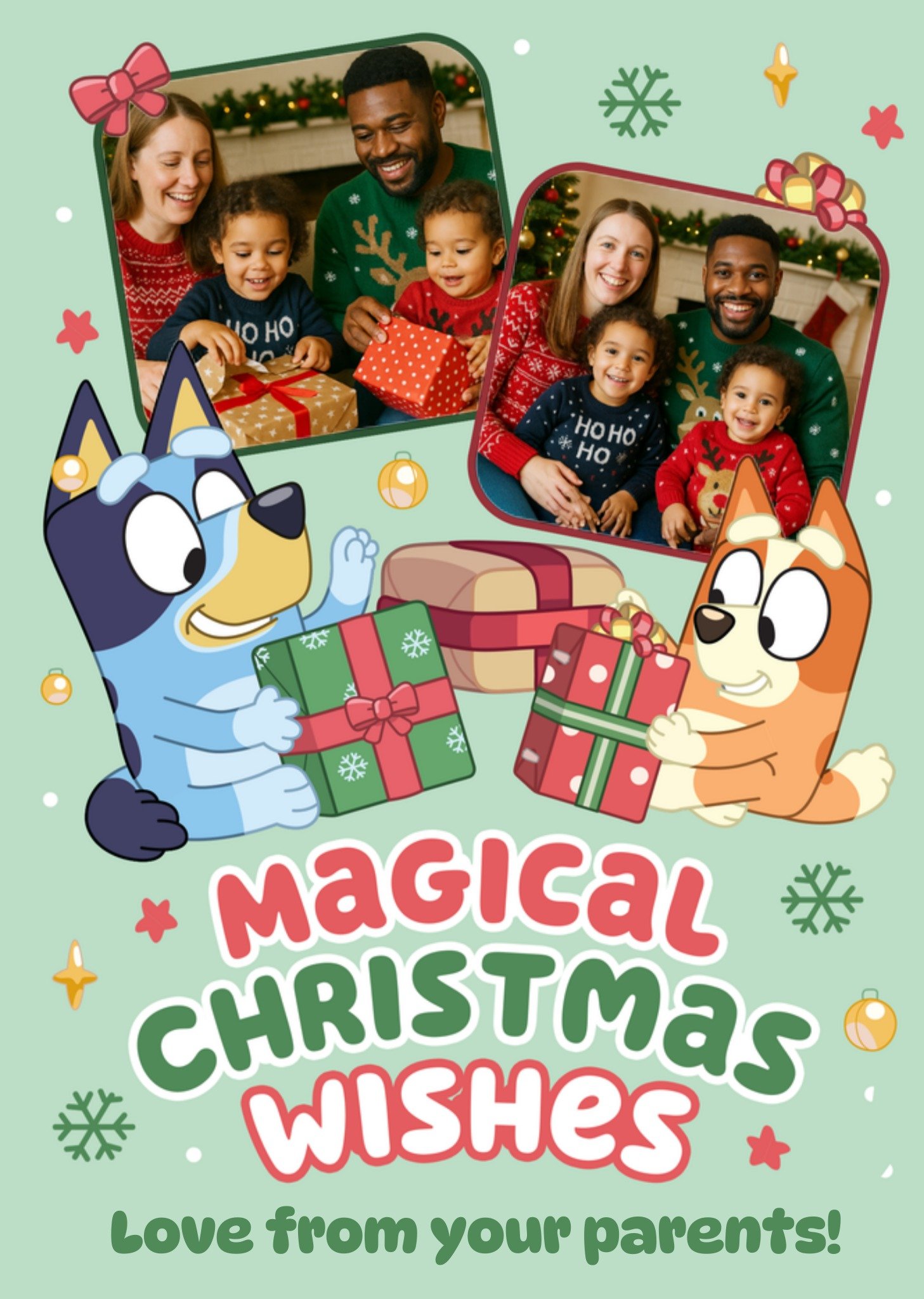 Bbc Bluey Photo Upload Christmas Card