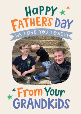 From Your Grandkids Photo Upload Father's Day Card