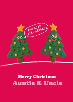 You Look Tree-mendous Auntie & Uncle Christmas Card
