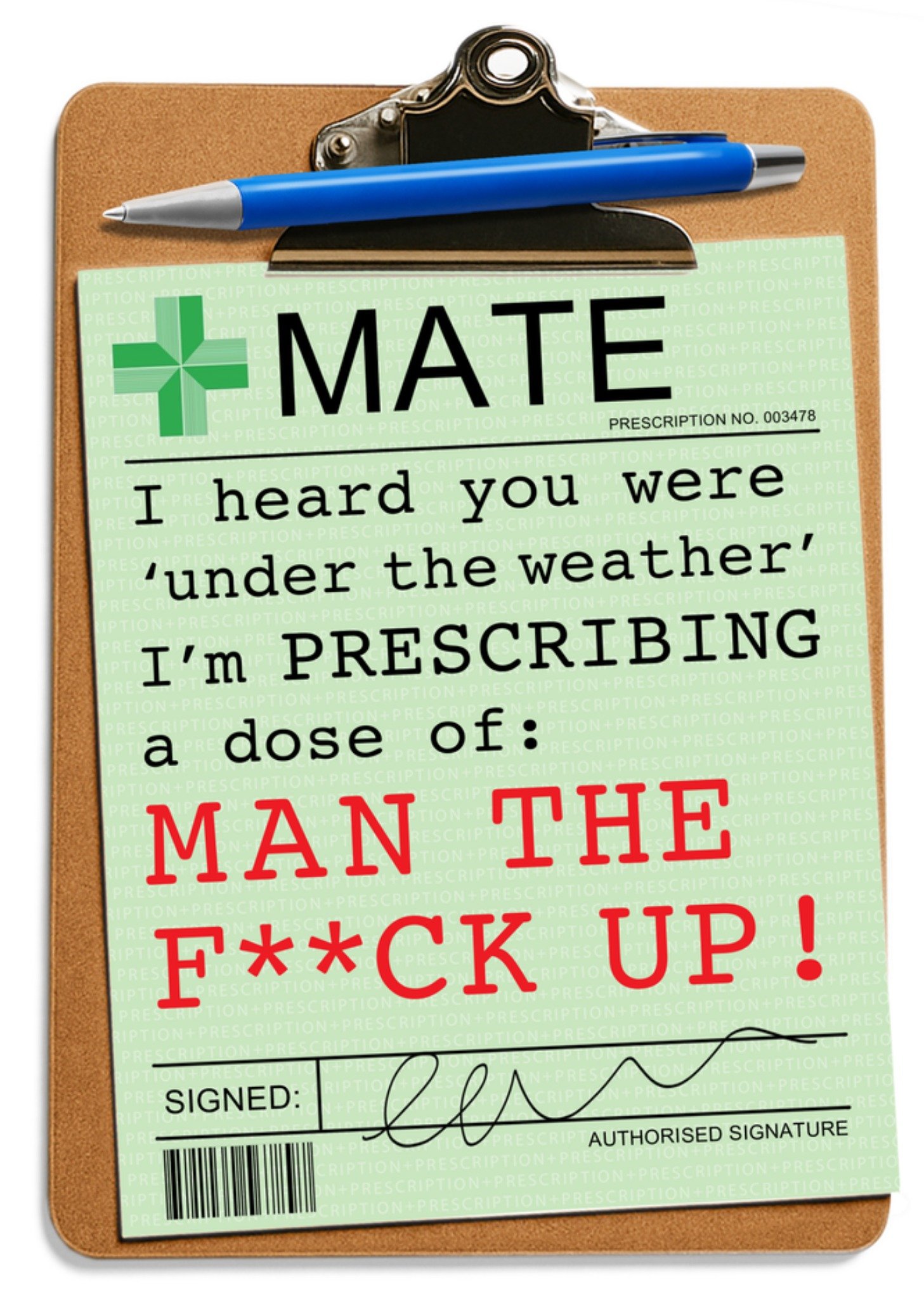 Emma Proctor Rude Medical Prescription Get Well Card