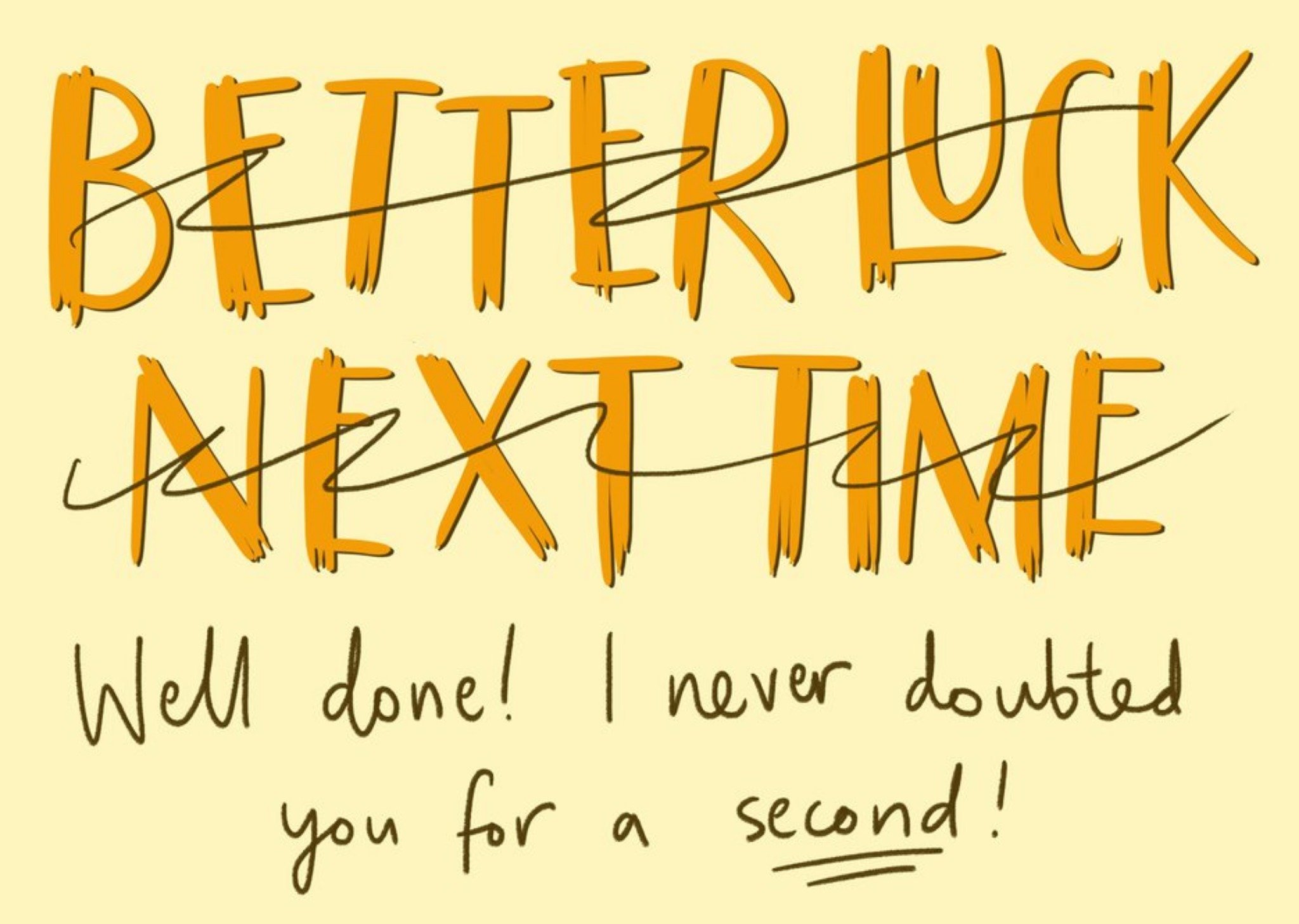 Moonpig Better Luck Next Time Crossed Out Personalised Congrats Card