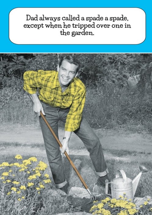 Dad Tripping In The Garden Personalised Father's Day Card
