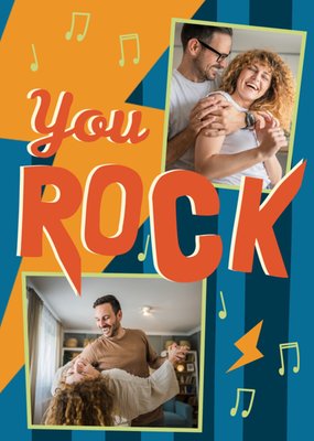 Paper Type You Rock Photo Upload Father's Day Card