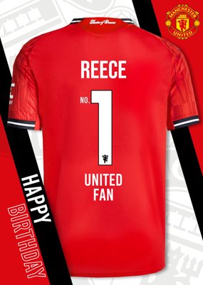 Manchester United Number 1 Fan Birthday Card