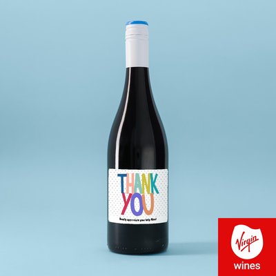 Virgin Wines Personalised Thank You Merlot 75cl