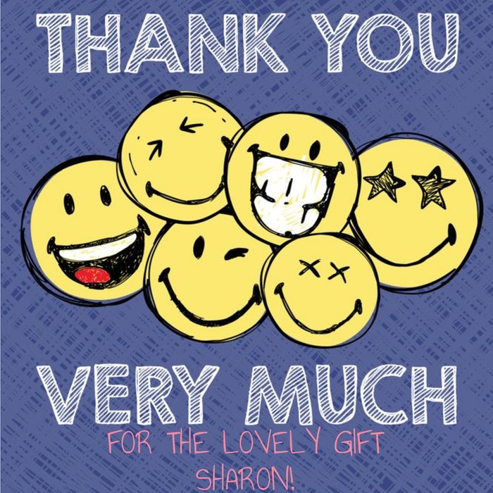 Smiley World Thank You Very Much Card