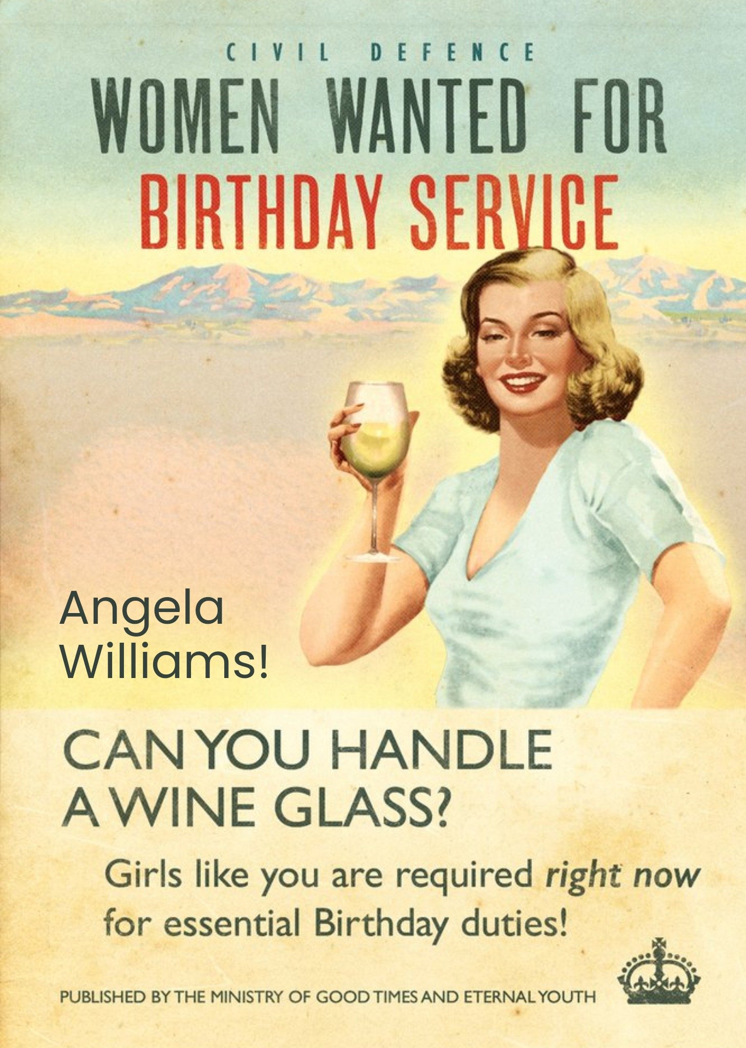 Moonpig Women Wanted For Birthday Service Personalised Happy Birthday Card