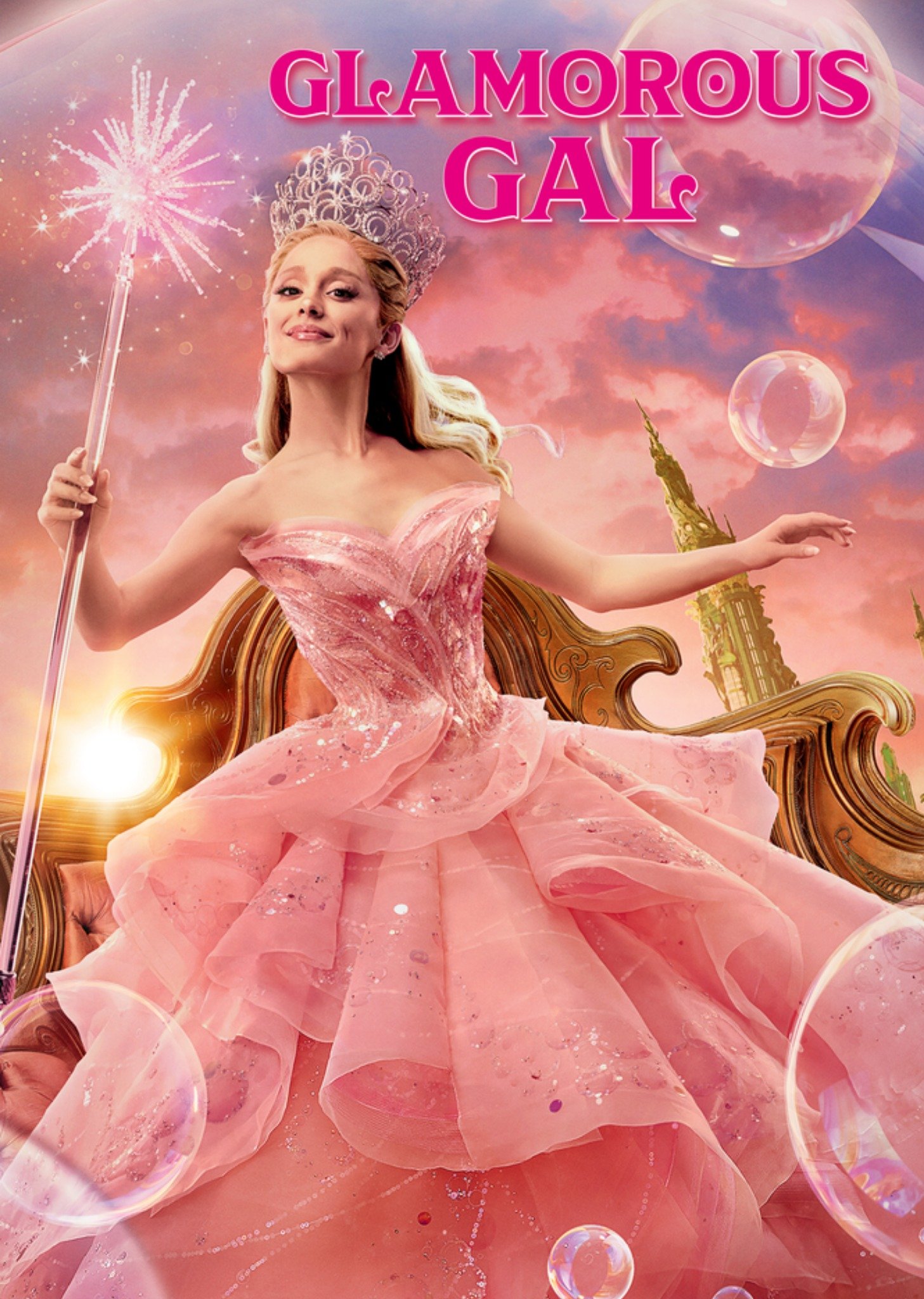 Moonpig Glinda Glamorous Girl Wicked Movie Greetings Card