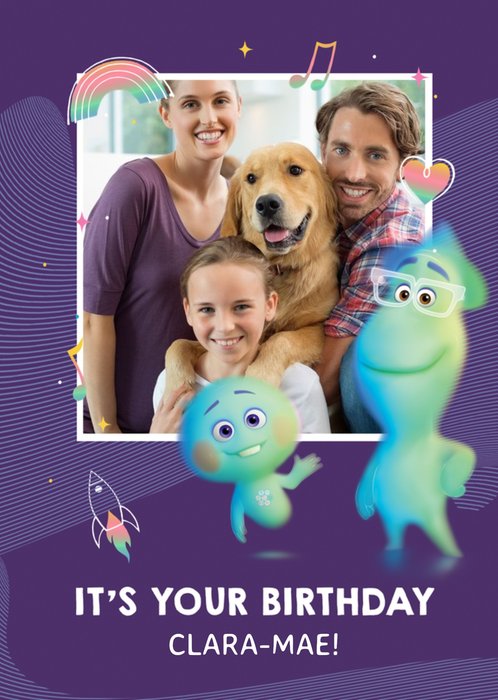 Disney Pixar Soul Photo Upload Birthday Card