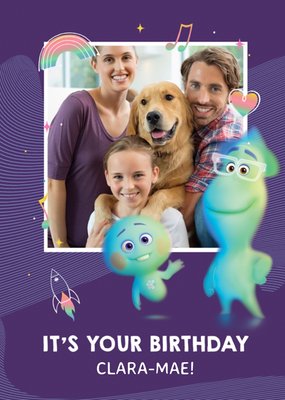 Disney Pixar Soul Photo Upload Birthday Card