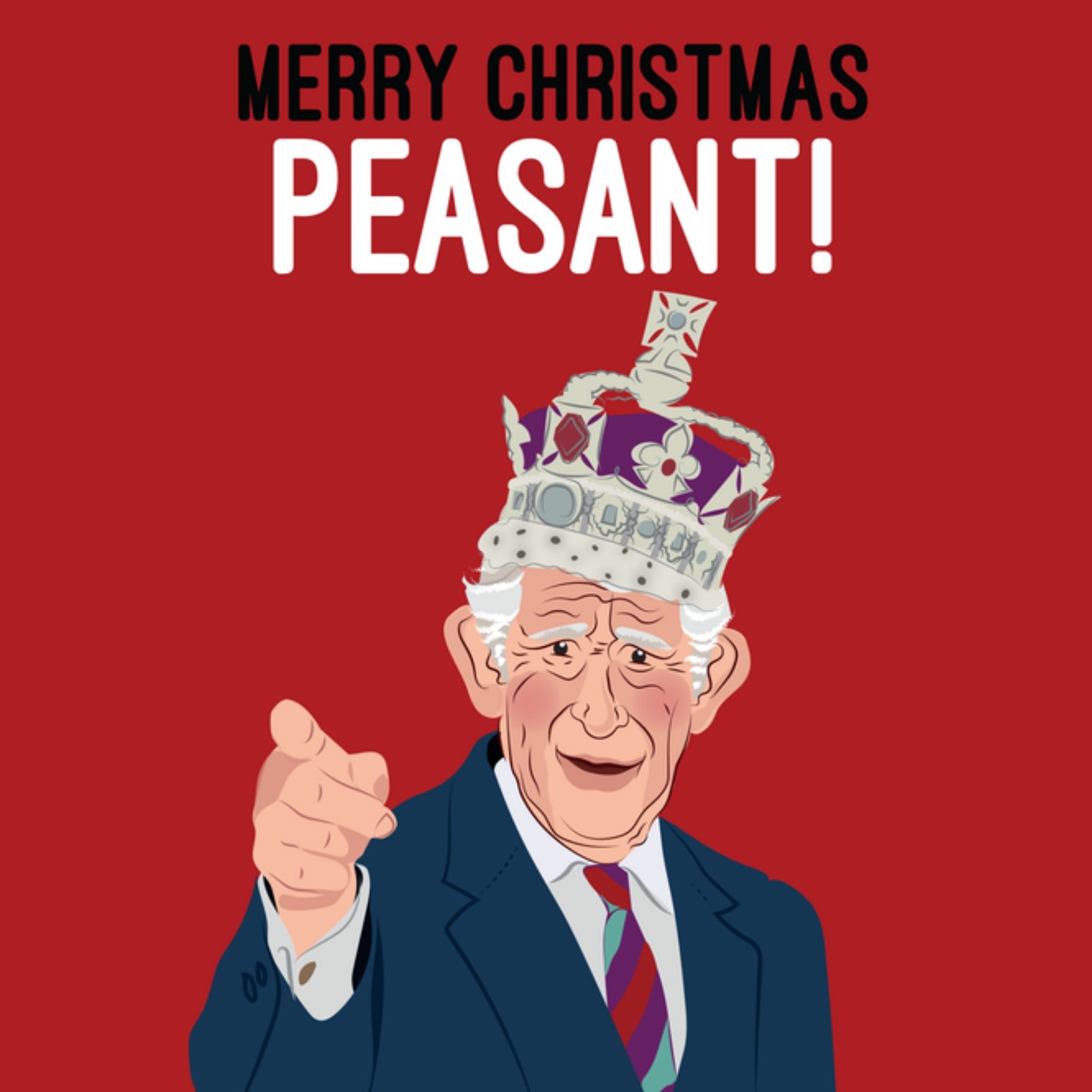 Moonpig Funny Merry Christmas Peasant Christmas Card