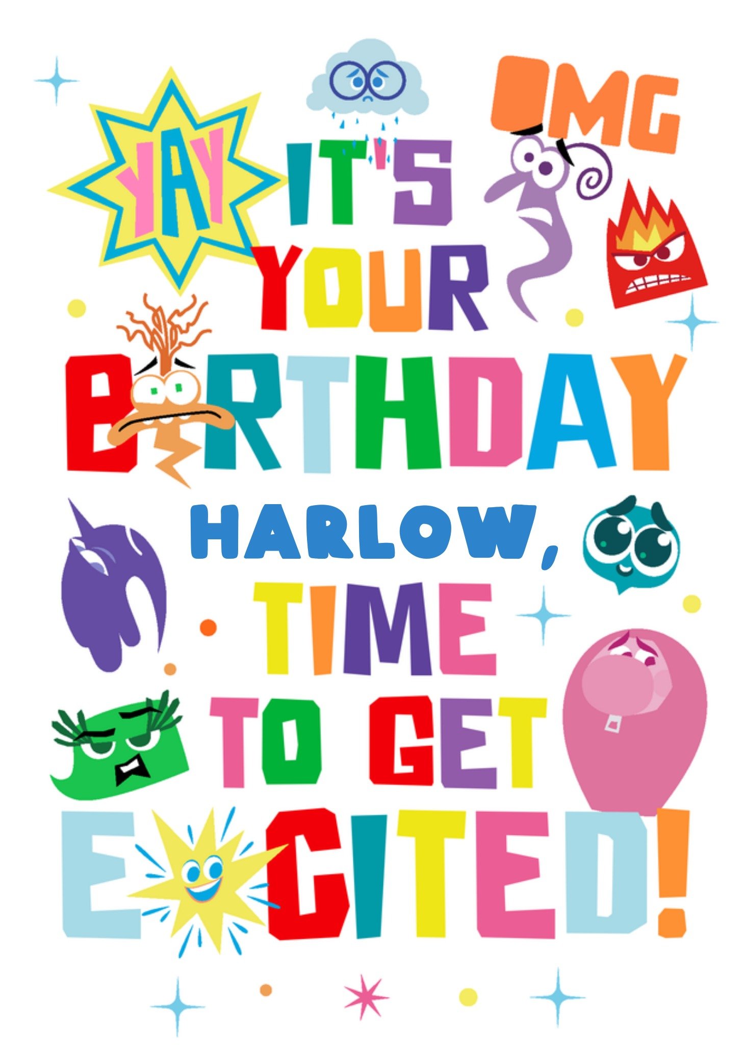 Disney Inside Out Birthday Card