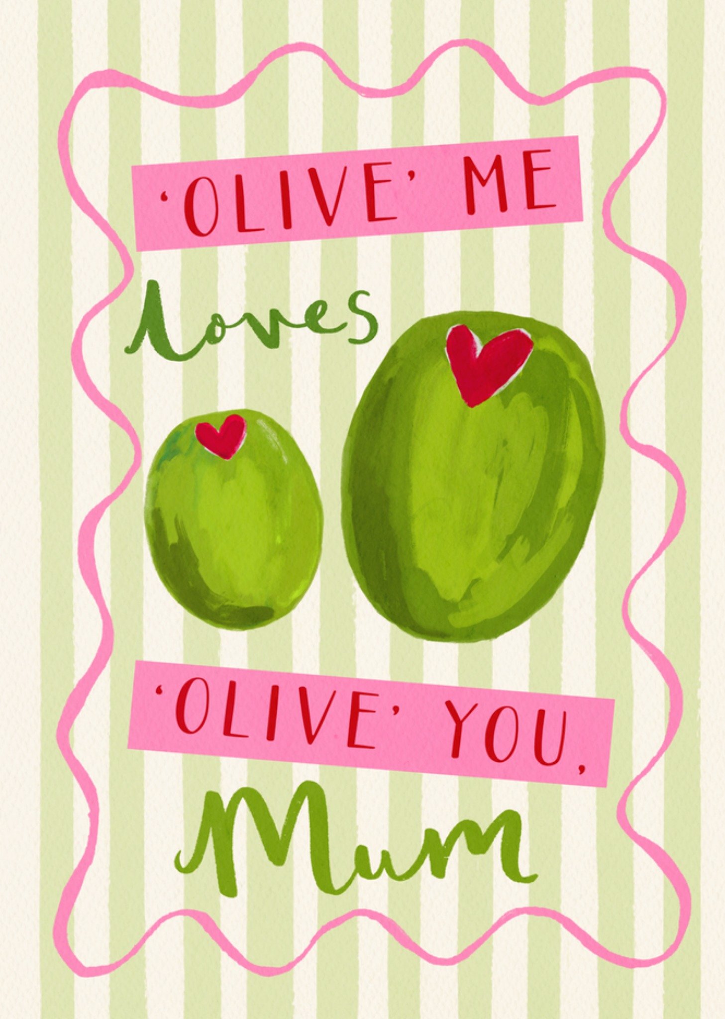 Moonpig Olive Me Loves Olive You Mum Card