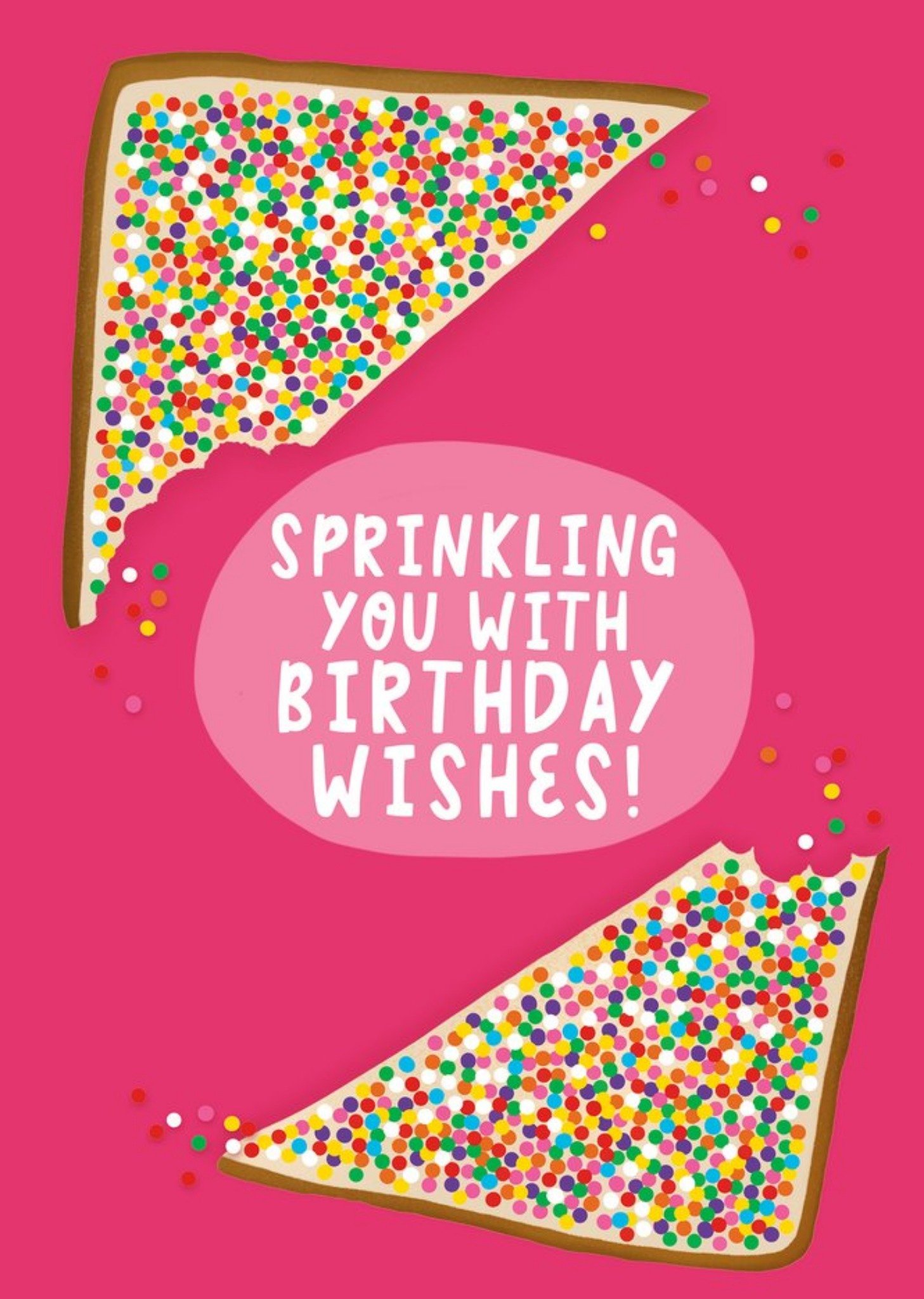Moonpig London Studio Lol Illustration Fairy Bread Australian Birthday Card