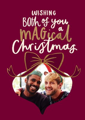 Wishing Both Of You A Magical Christmas Photo Upload Card