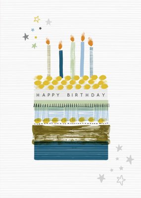 Laura Darrington Illustrated Birthday Cake Birthday Card