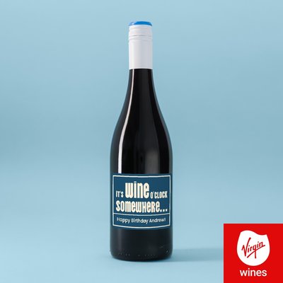Personalised It's Wine O'Clock Merlot 75cl 