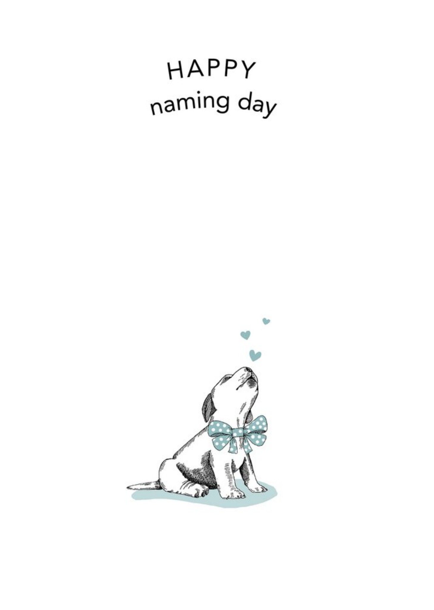 Friends Dotty Dog Art Illustration New Baby Cute Baptism Card