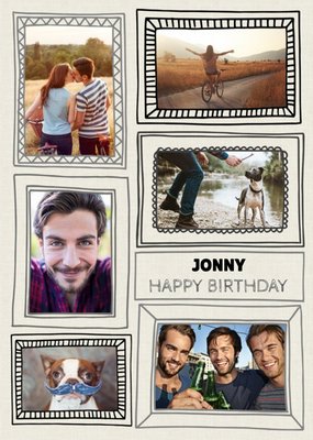 Multi Photo Frame Personalised Card