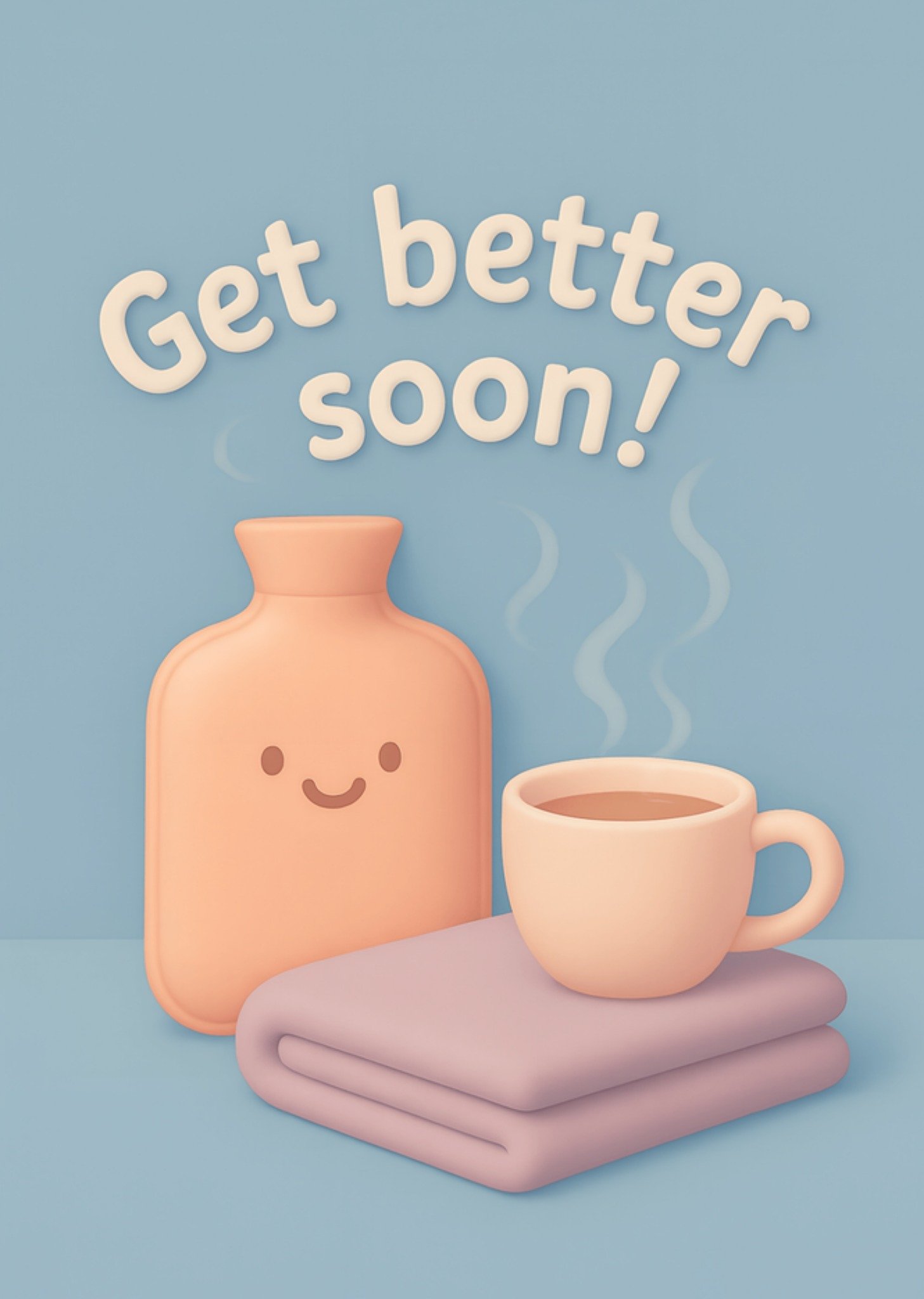 Moonpig Get Better Soon Cosy Comforts Illustrated Get Well Card