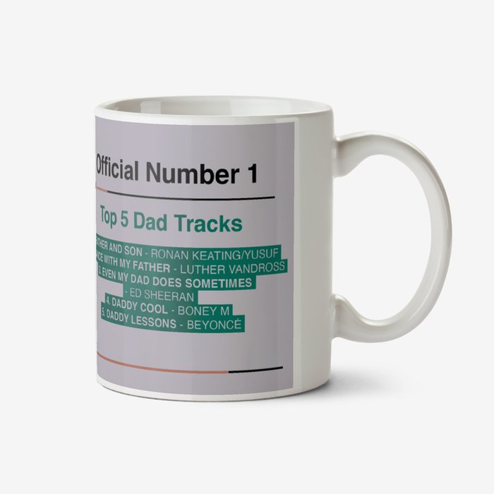 Official Charts Number 1 Top 5 Dad Tracks Photo Upload Mug