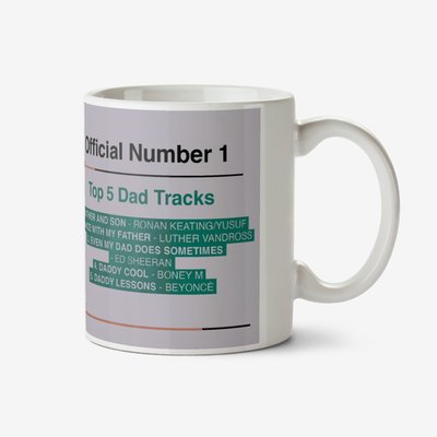 Official Charts Number 1 Top 5 Dad Tracks Photo Upload Mug