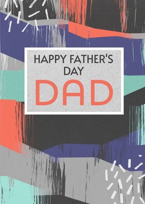 Super Colourful Happy Fathers Day Card