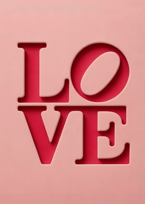 Love Typography Card