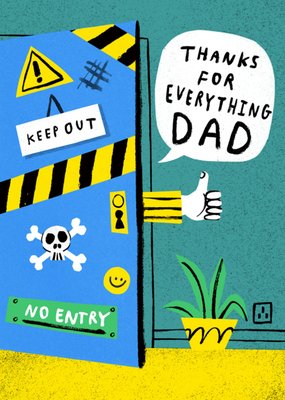 Thanks For Everything Dad Comic Style Father’s Day Card