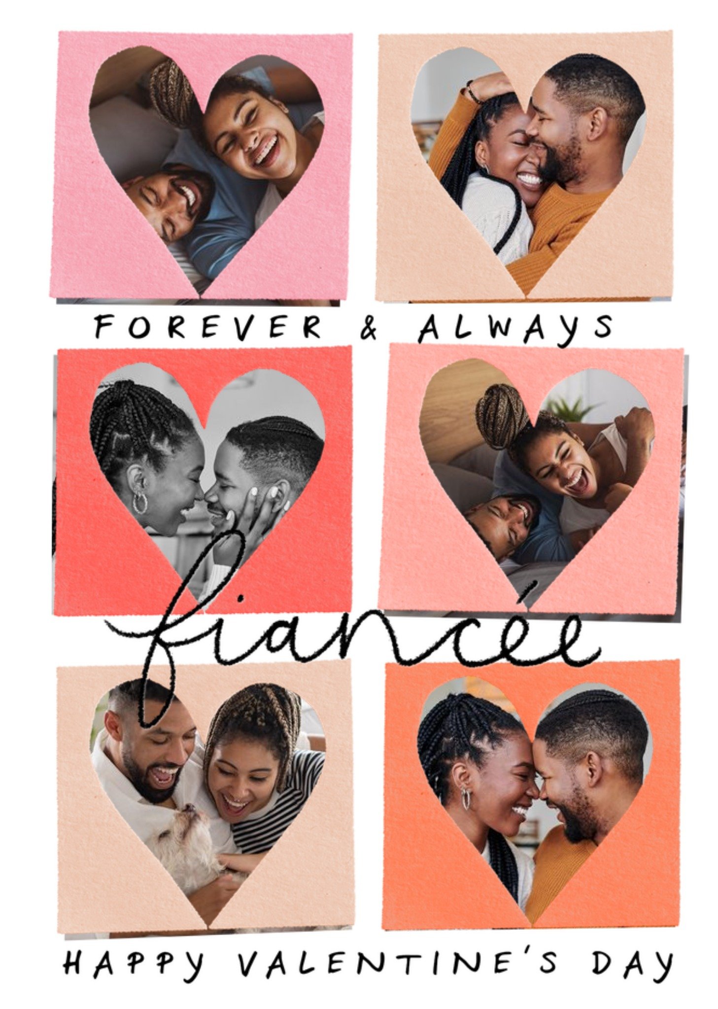Moonpig Forever And Always Fiancee 6 Photo Upload Valentines Day Card