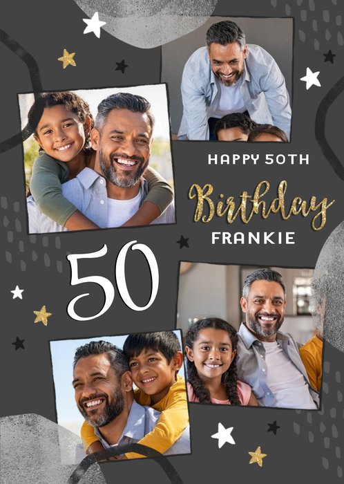 Happy 50th Photo Upload Birthday Card