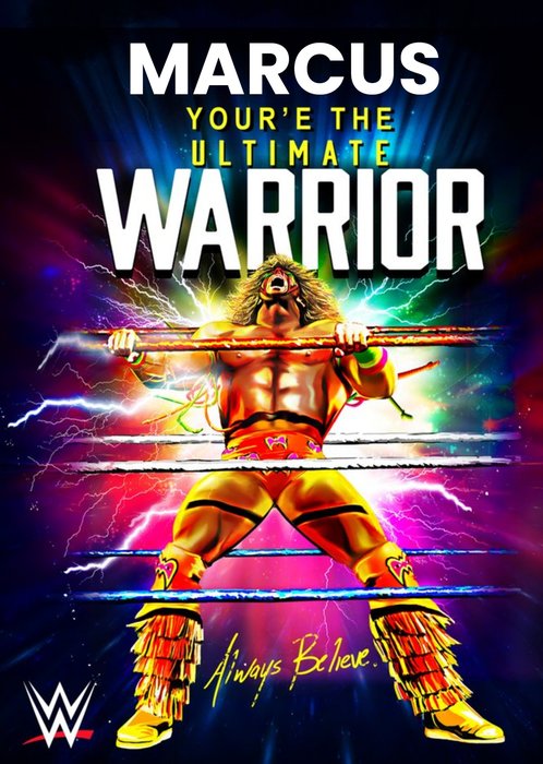 WWE You're The Ultimate Warrior Birthday Card