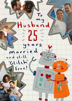 To My Husband Photo Upload Anniversary Card