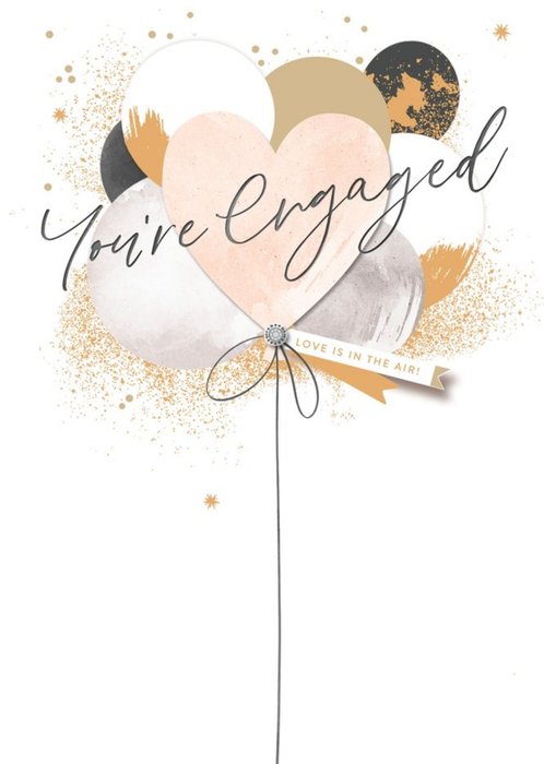 GUK Pastel Illustrated Balloons Engagement Card