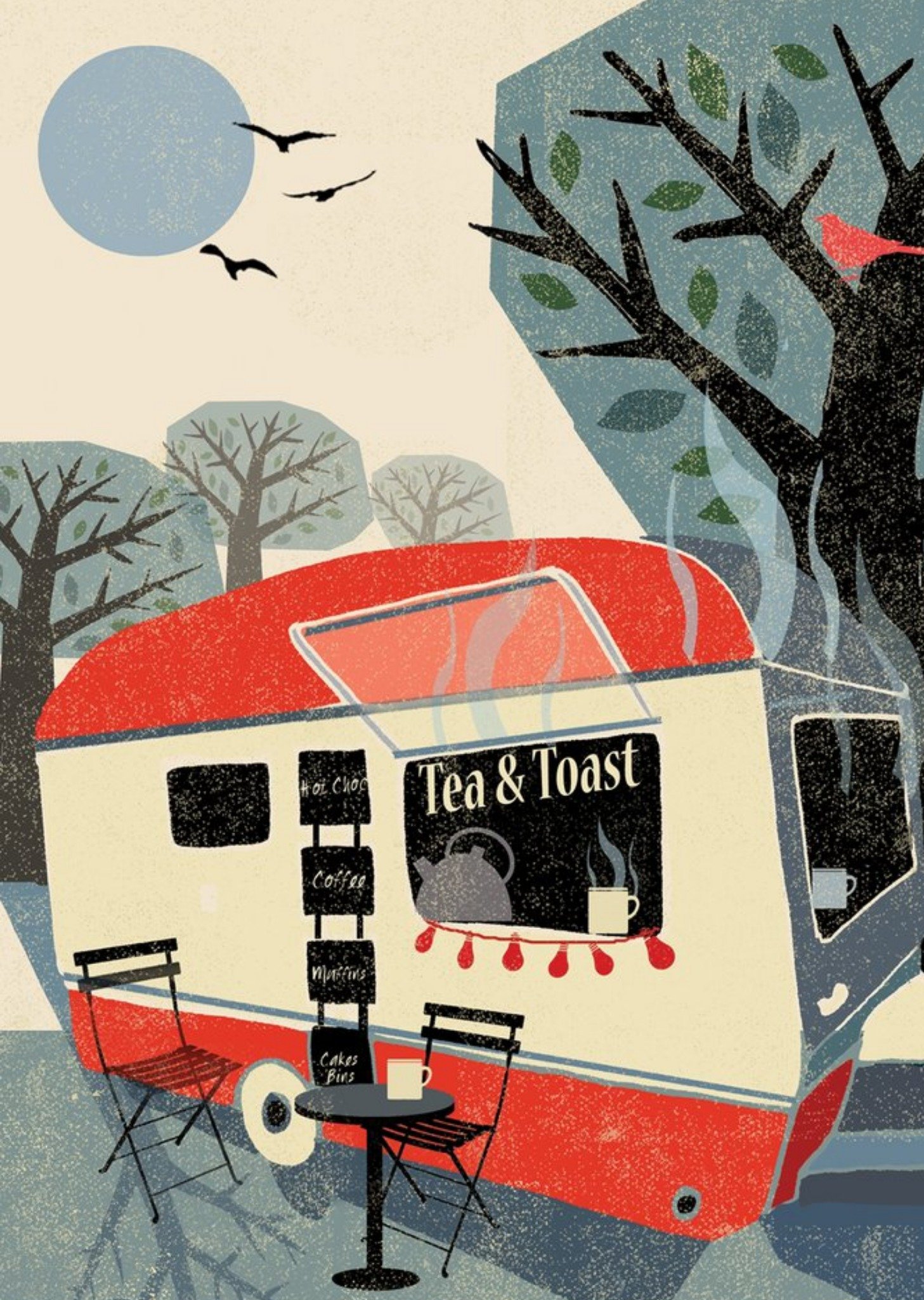 Moonpig Retro Caravan Cafe Birthday Card
