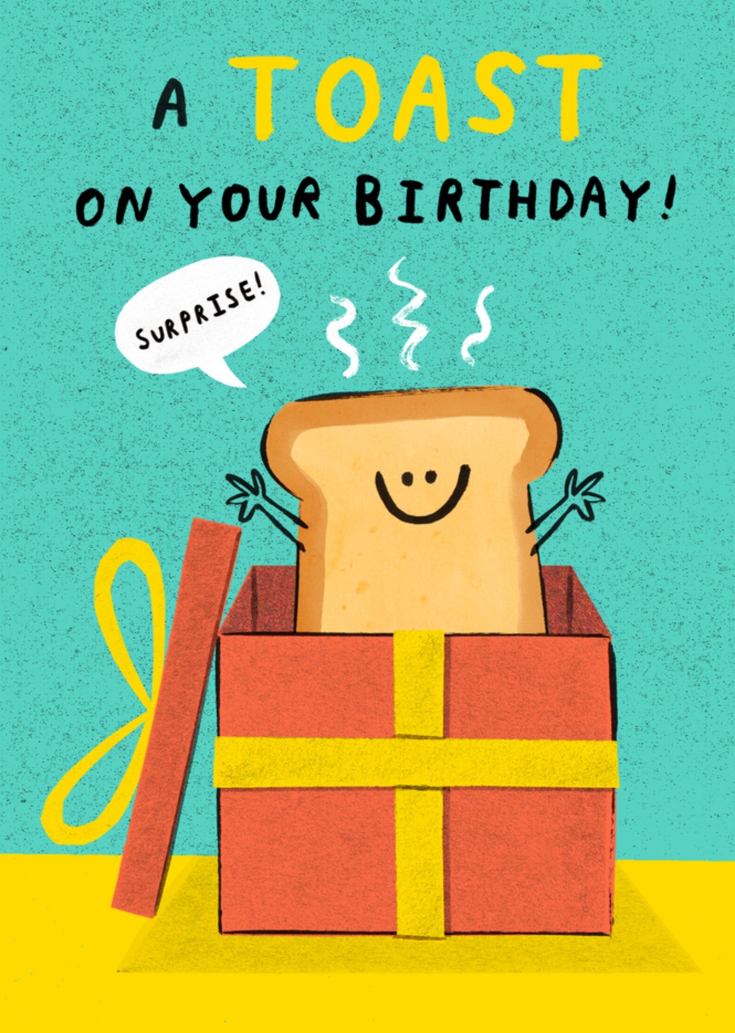 Moonpig A Toast On Your Birthday Funny Illustrated Card