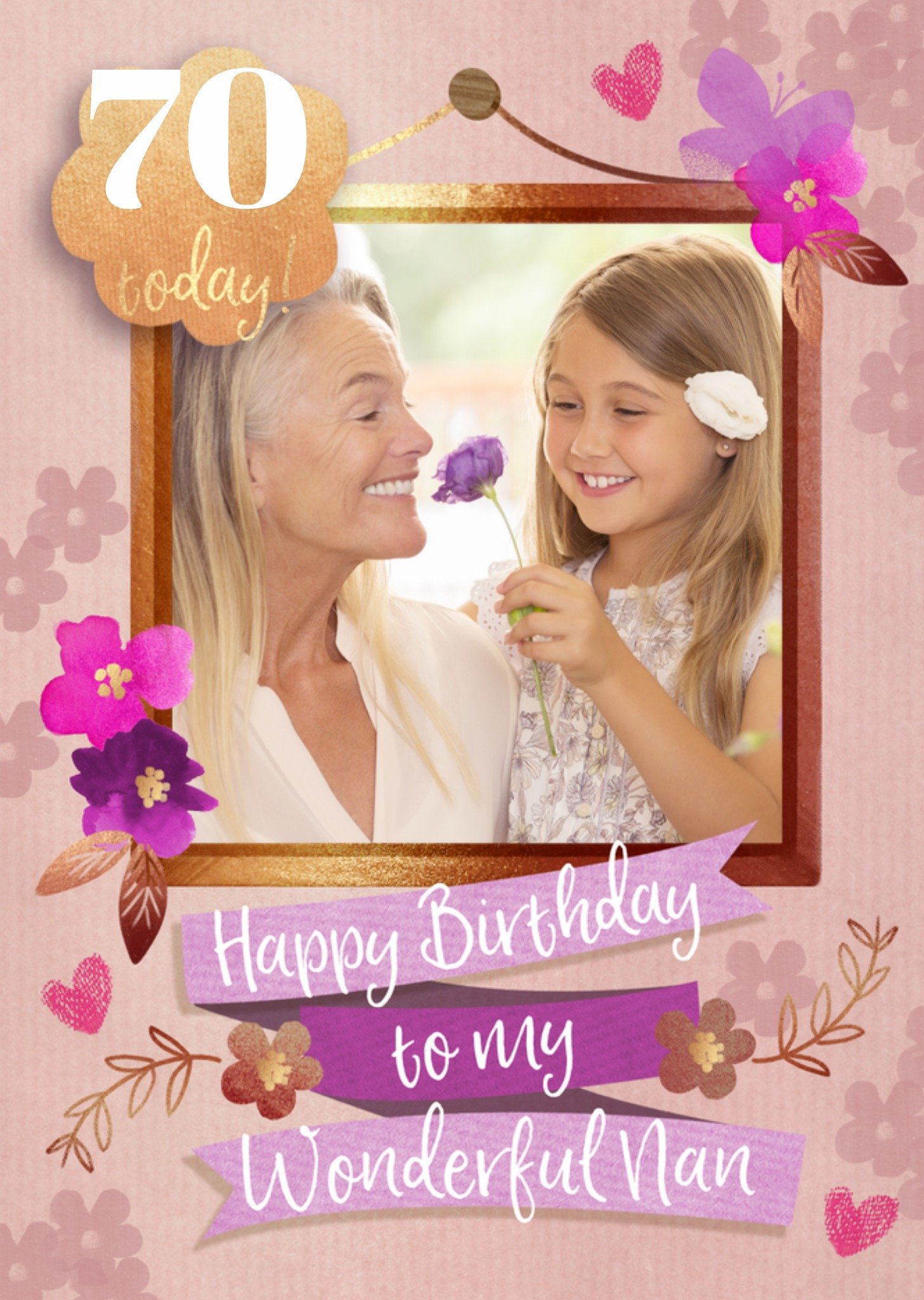 Moonpig 70 Today Photo Upload Birthday Card For A Wonderful Nan