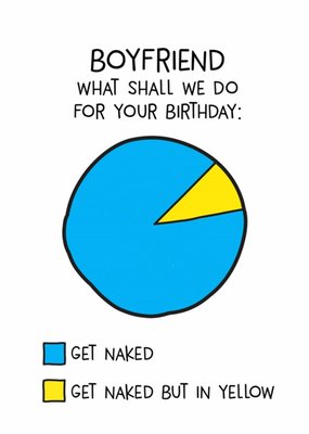 Scribbler Boyfriend What Shall We Do For Your Birthday Pie Chart Card