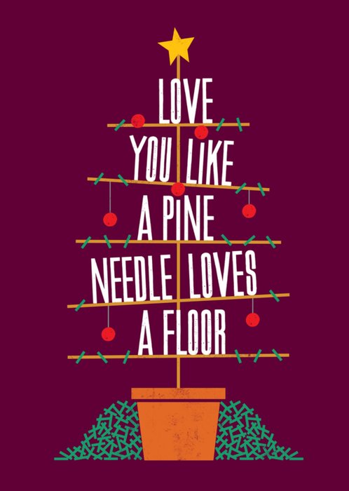 Kate Smith Co. Pine Needle Loves A Floor Christmas Card