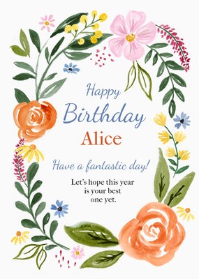 Floral Birthday Card