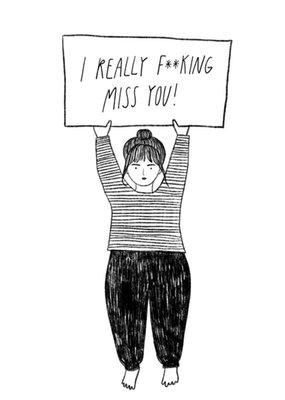 I Really Fucking Miss You Postcard